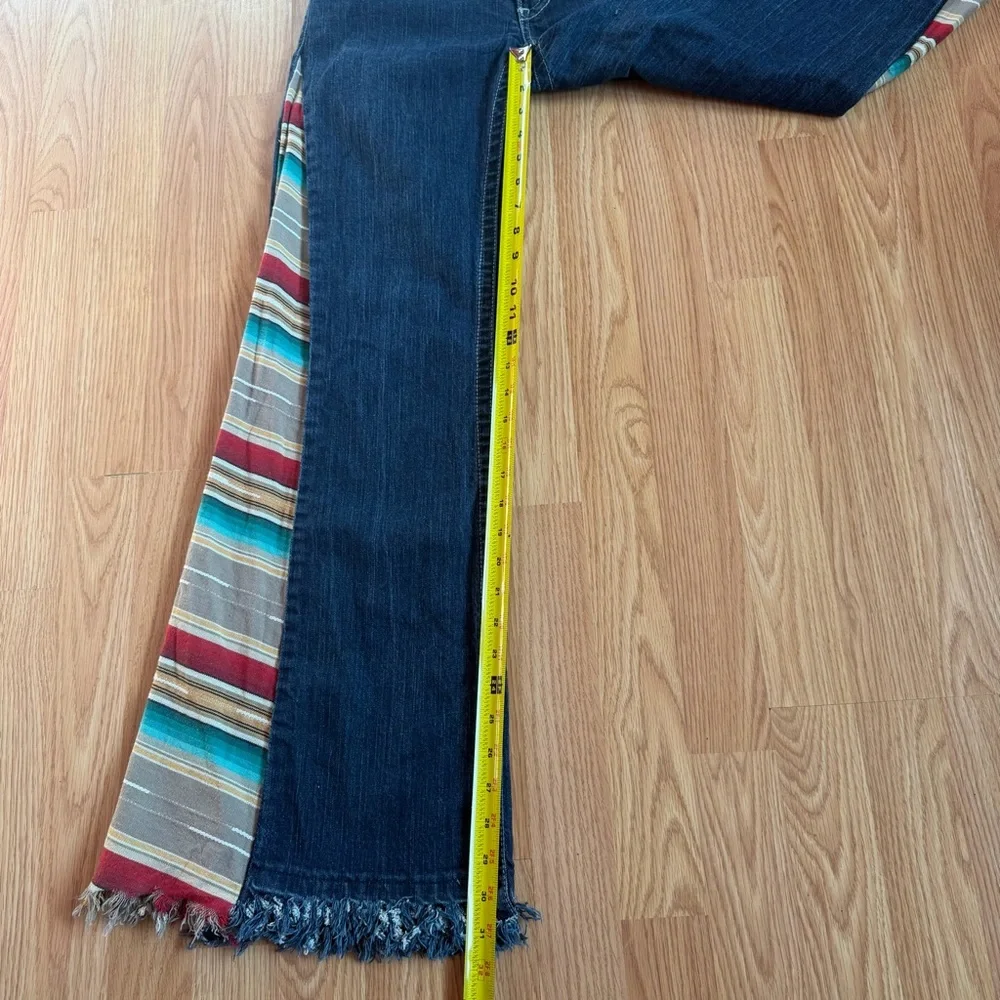 Custom Made Wide Leg Serape Fringe Kimes Jolene Size 6 with 32” inseam - Picture 4 of 6